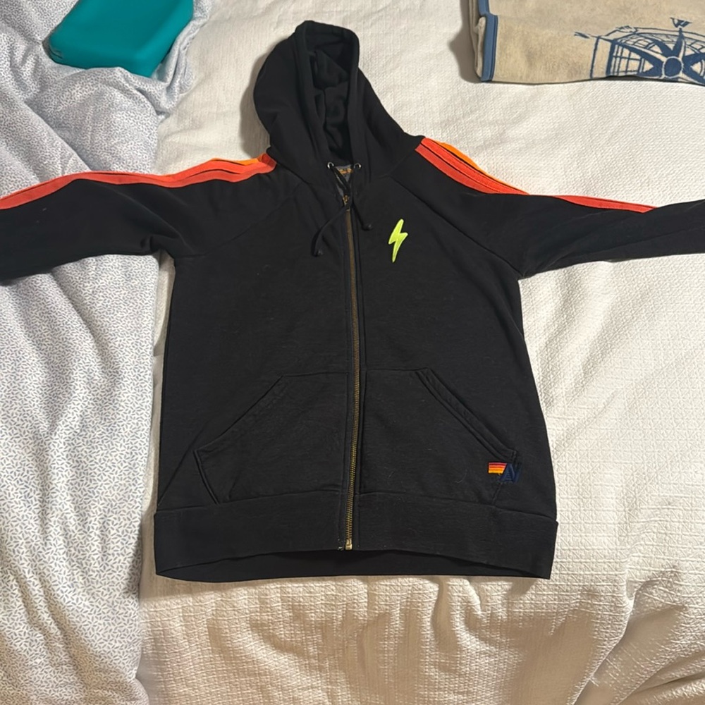 Aviator nation 4 stripe zip up